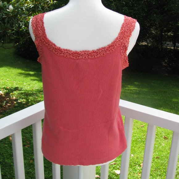 Chico's Size 1 Medium Tank Top shirt cotton stretch - Picture 4 of 4